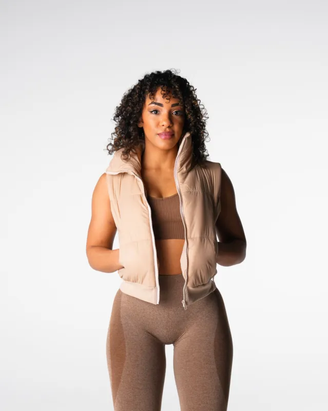 Cream Cloud Puffer Vest sold by NVGTN