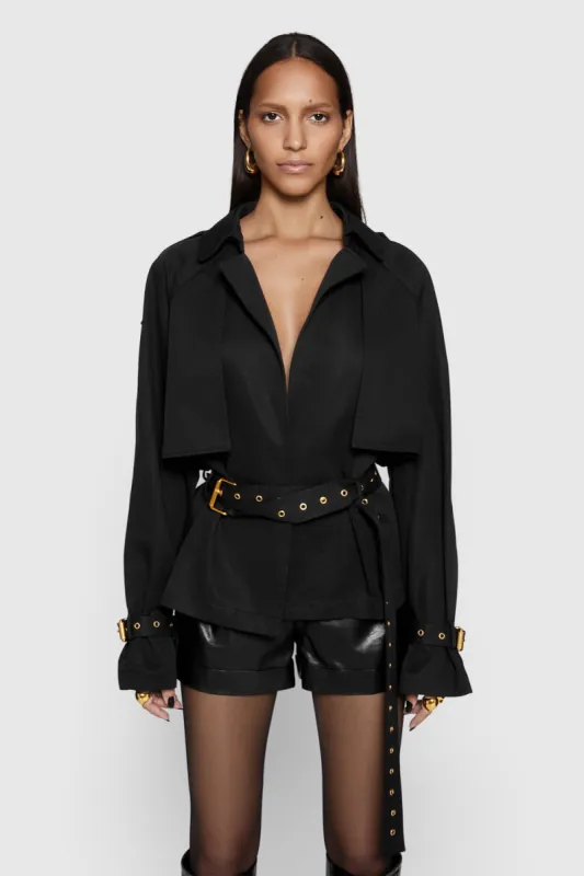 Mia Cropped Trench Coat sold by Rebecca Minkoff