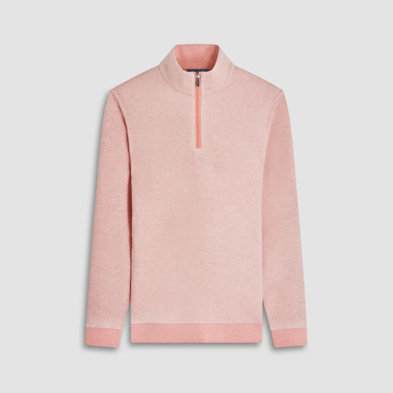 Hound's Tooth Quarter Zip Pullover sold by Bugatchi