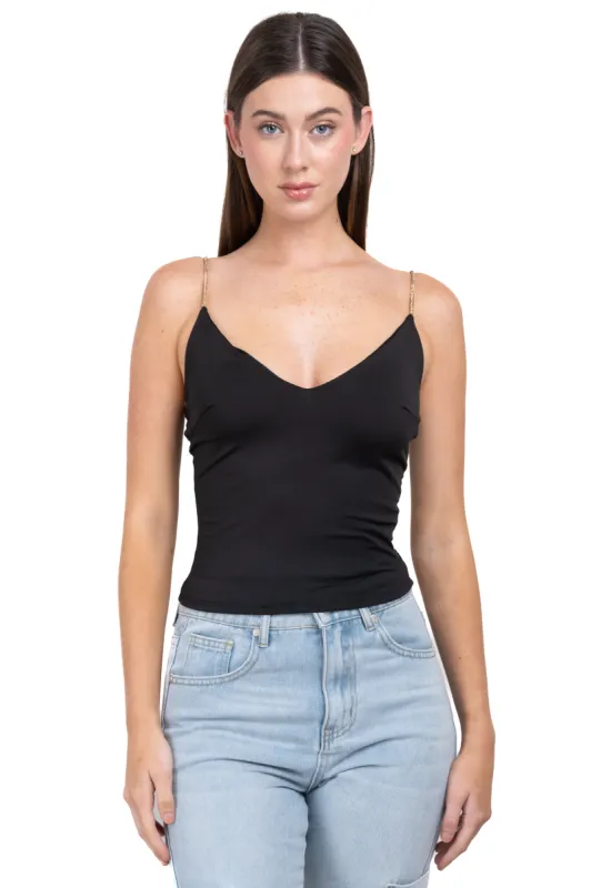 Blusa satinada tirantes brillos sold by Shasa