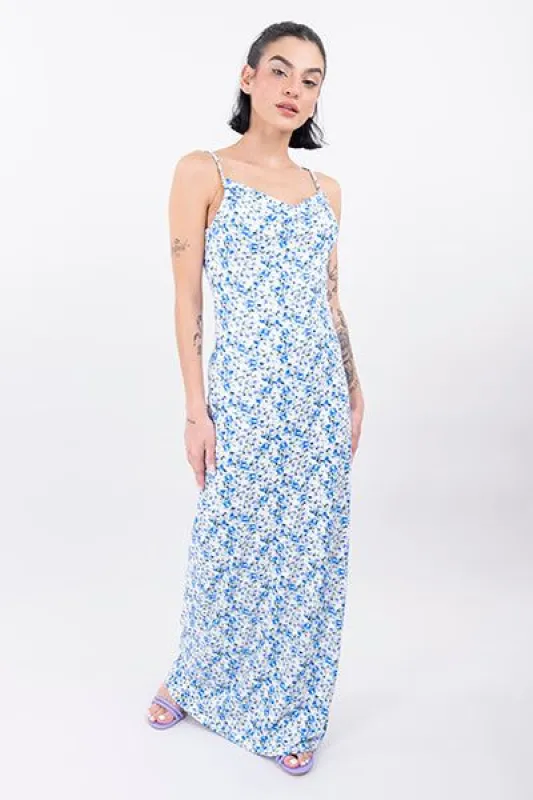 Vestido maxi tirantes flores sold by Shasa