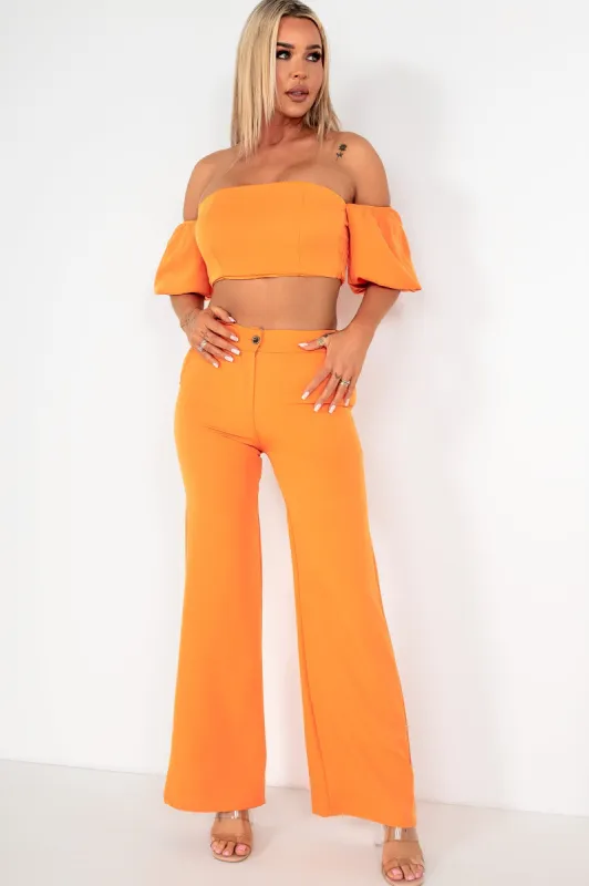 Delta Orange Trouser Co Ord sold by Va Va Voom