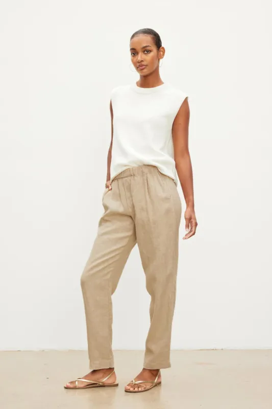 Jessie Heavy Linen Pant sold by Hills Dry Goods