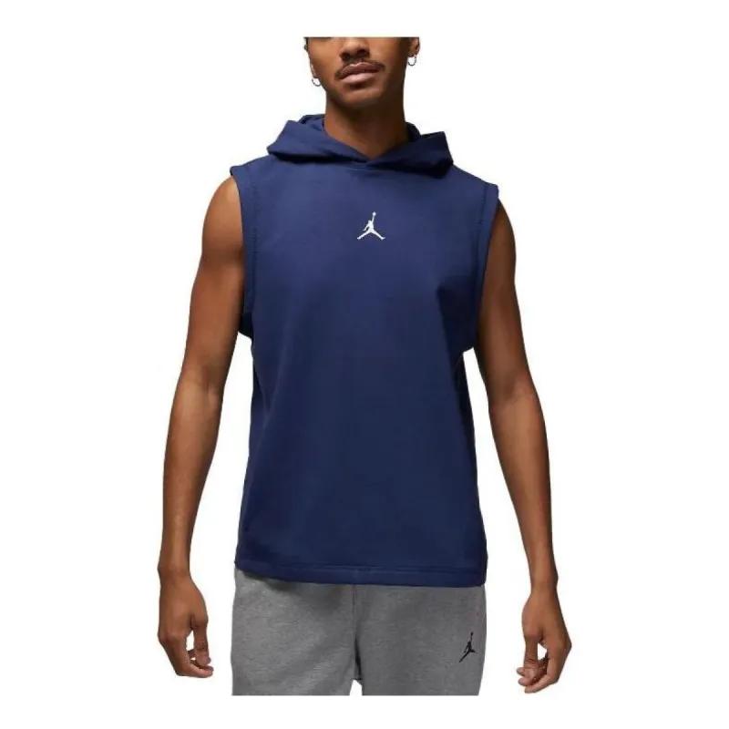 Air Jordan Dri-FIT Sport Fleece Sleeveless Hoodie 'Midnight Navy' DZ0571-410 sold by KicksCrew