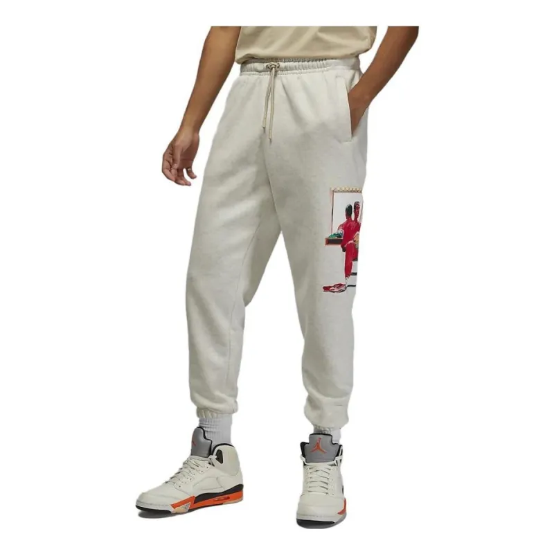 Air Jordan Artist Series By Jacob Rochester Fleece Pants 'White' DV1601-141 sold by KicksCrew