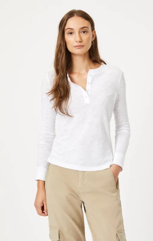 HENLEY T-SHIRT IN WHITE sold by Mavi
