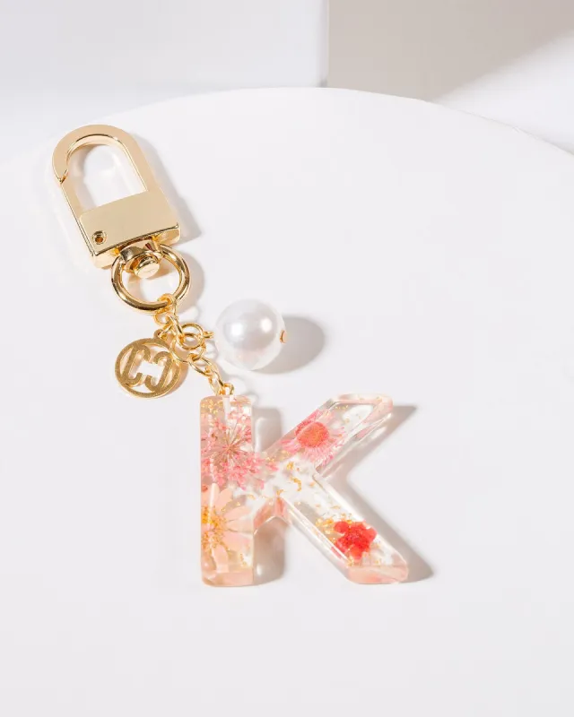 K - Initial Bag Charm Pearl sold by Collete Hayman