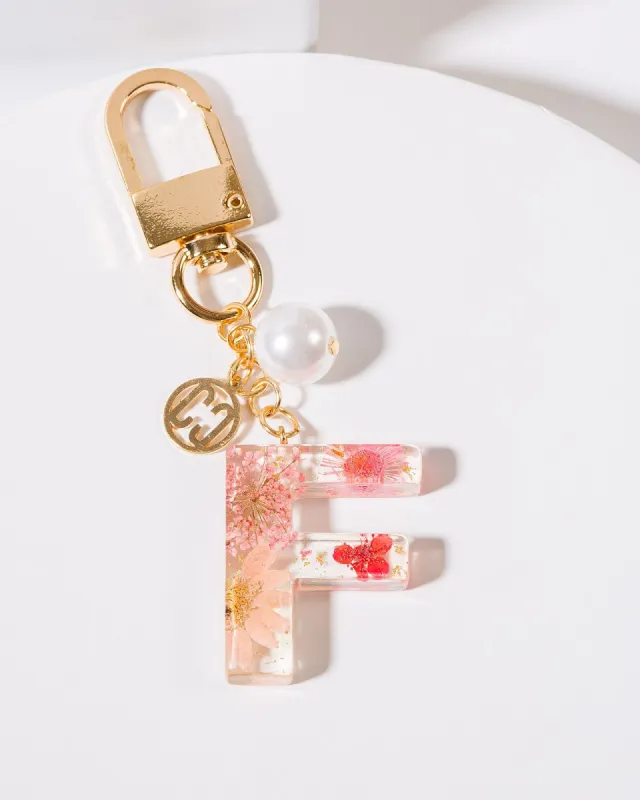 F - Initial Bag Charm Pearl sold by Collete Hayman