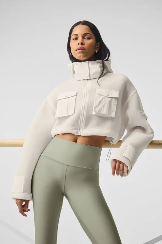 Cropped Engage Cargo Parka - Ivory sold by Alo Yoga