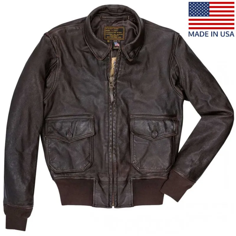 Cockpit USA Mens US Navy Carrier Pilot Jacket sold by Legendary USA