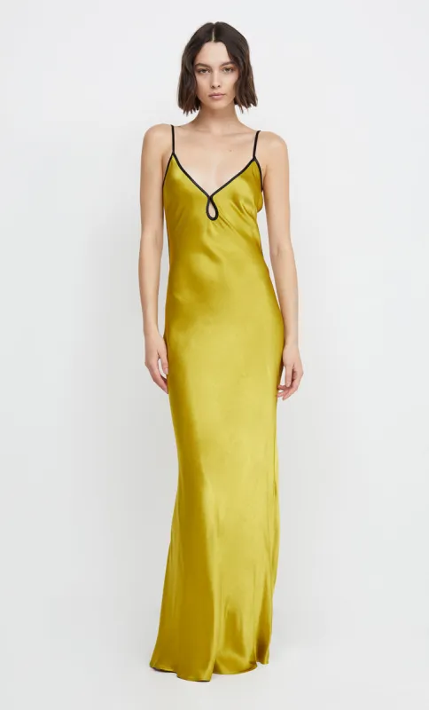 CEDAR CITY MAXI DRESS - OLIVE OIL/BLACK | Parallel