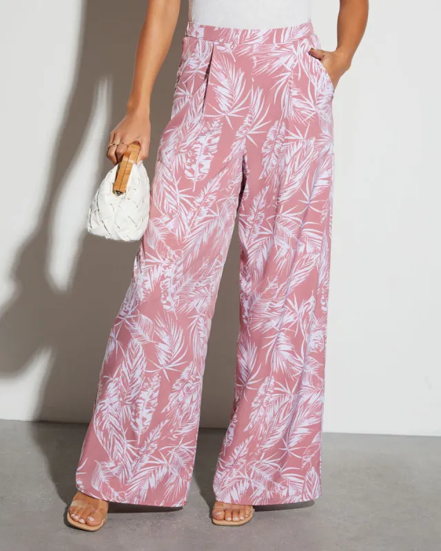 Barcelona Wide Leg Printed Pants sold by Vici