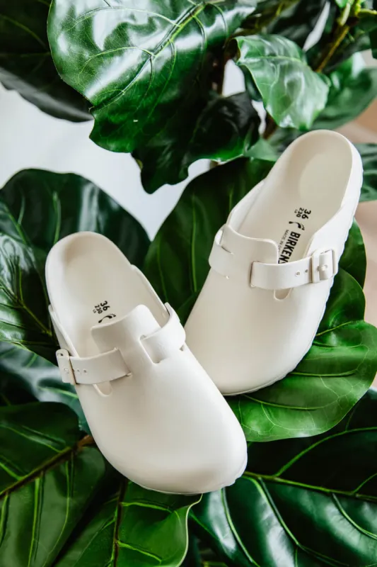 Birkenstock Boston EVA Clogs for Women in Eggshell | 1027382 sold by Glik’s