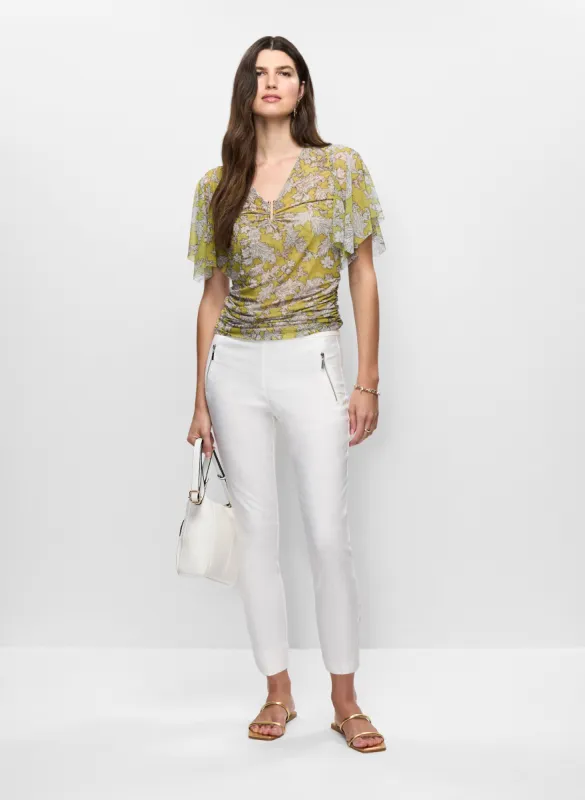 Flutter Sleeve Floral Top & High Rise Capris sold by Melanie Lyne