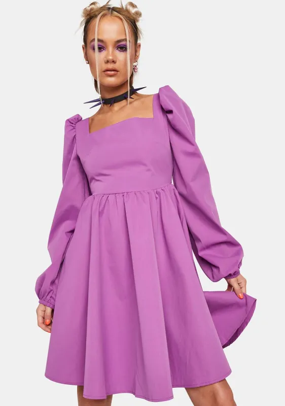Plum Dancing In The Wind Mini Dress sold by Dolls Kill
