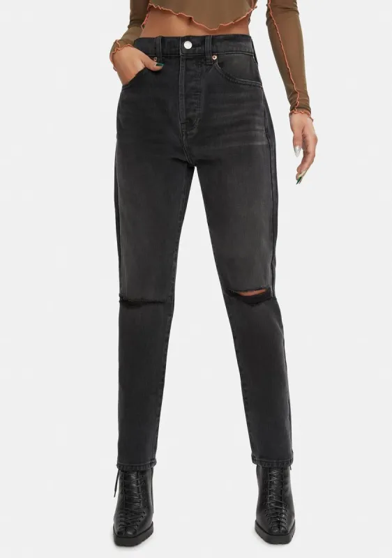 Keaton High Rise Straight Jeans sold by Dolls Kill