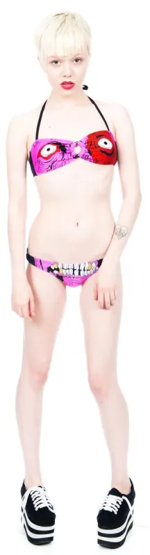 Gold Digger Zombie Chomper Bandeau Bikini sold by Dolls Kill