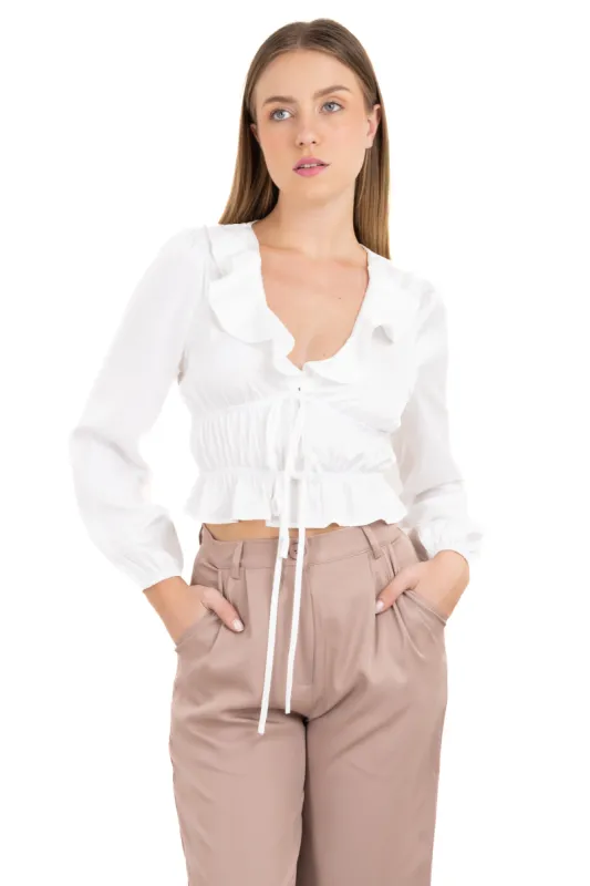 Blusa escote olanes manga larga sold by Shasa