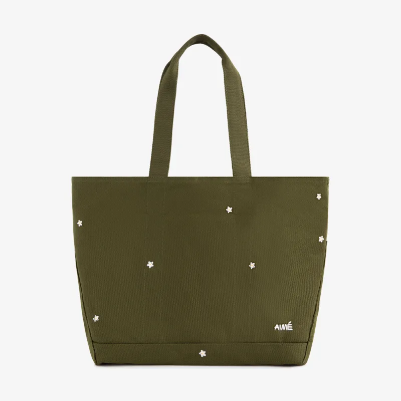 Floral Embroidered Large Canvas Tote Bag sold by Aime Leon Dore
