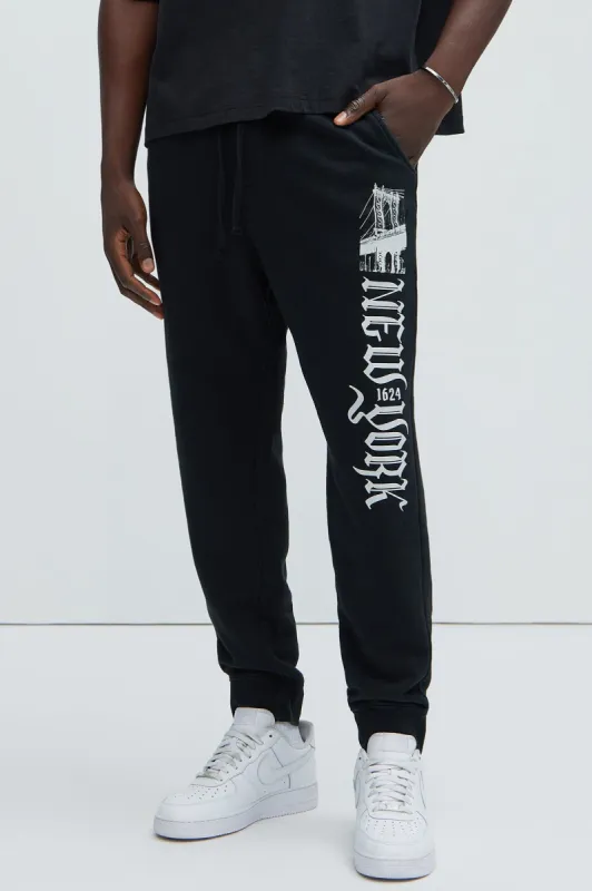 NYC Bridge Jogger - Black sold by Fashion Nova