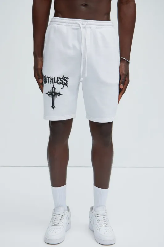 Righteous And Ruthless Sweatshort - White sold by Fashion Nova