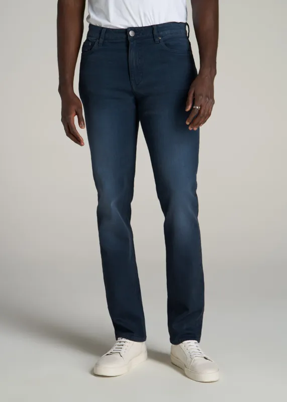 Dylan Slim Fit Jeans for Tall Men in Faded Blue Black sold by American Tall