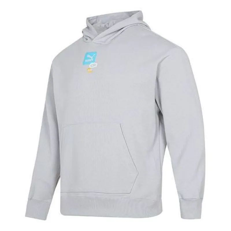 Puma Oversize Trend Graphic Logo Hoodie 'Grey' 536061-19 sold by KicksCrew