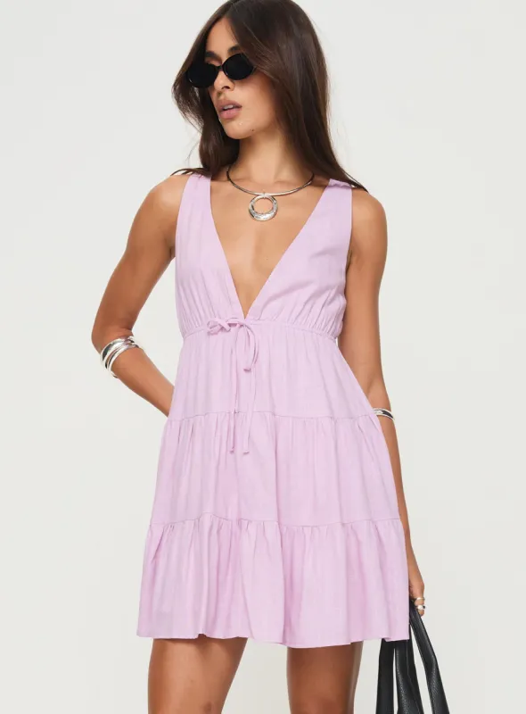 Dipsie Mini Dress Lilac sold by Princess Polly
