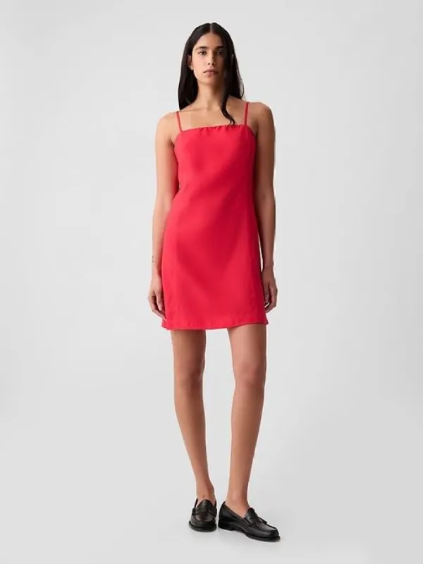Linen-Blend Mini Dress sold by GAP