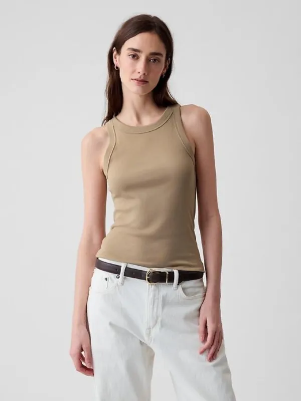 Modern Rib Halter Tank Top sold by GAP