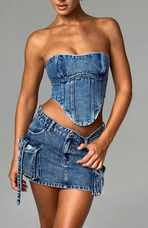 Yasie Corset - Dark Wash sold by Babyboo Fashion