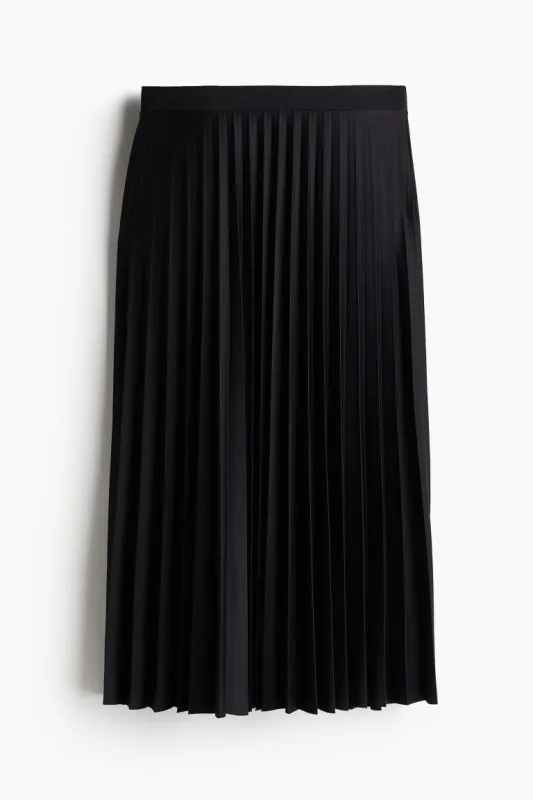 H & M - Pleated skirt - Black sold by H&M