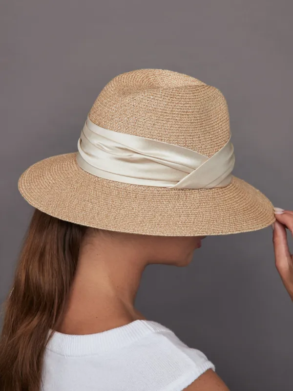 Courtney Packable Fedora - Sand sold by Carbon38