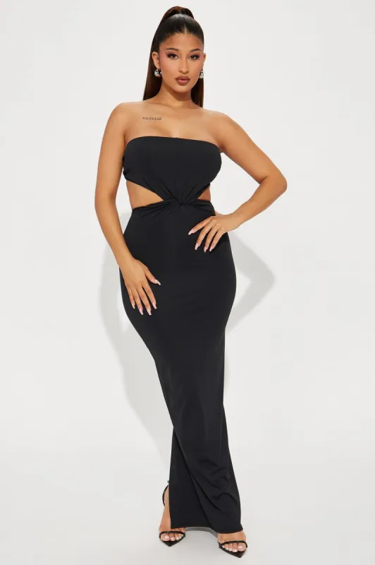 Living Lively Maxi Dress - Black sold by Fashion Nova