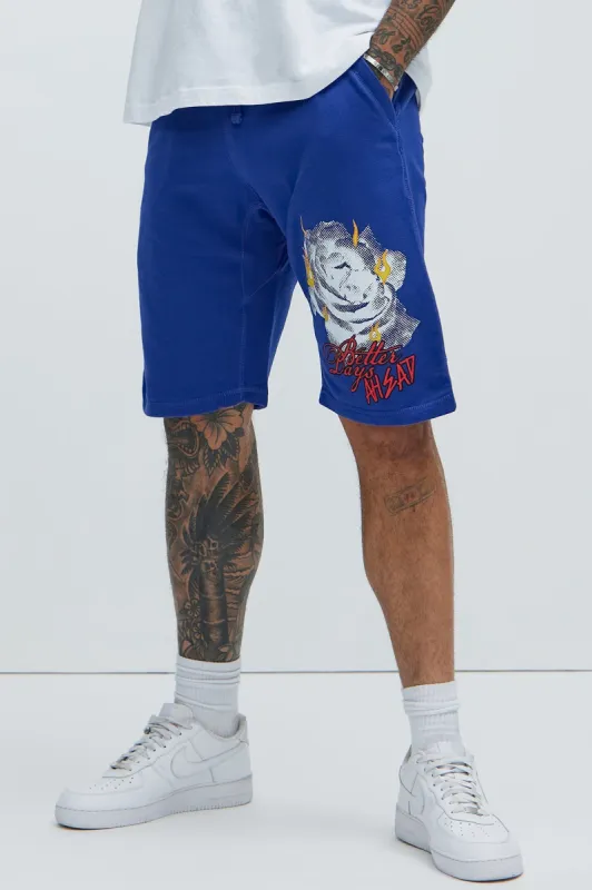 Better Days Blooming Sweatshorts - Royal sold by Fashion Nova