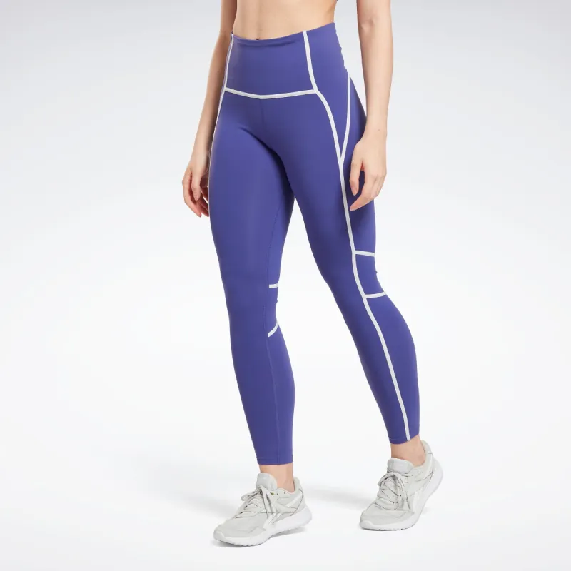 Reebok Apparel Women Lux High-Waisted Colorblock Leggings Bolprp sold by Rockport