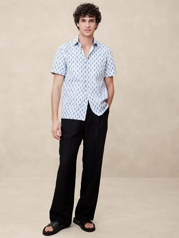 Washed Cotton Poplin Shirt sold by Banana Republic