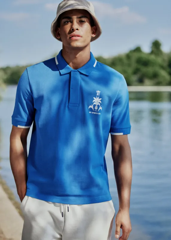B by Ben Sherman Sports Club Embroidered Polo - Blue sold by Ben Sherman