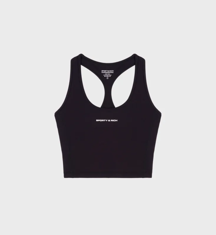 Bold Logo Sports Tank - Black/White sold by Sporty and Rich