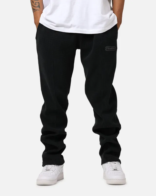 Strawberry Pleated Thermal Sweatpants Vintage Black sold by Culture Kings