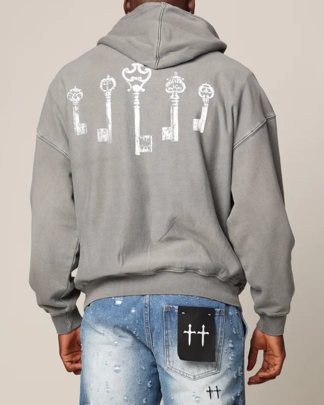 Saint Morta Skeleton Key Hoodie Washed Charcoal sold by Culture Kings
