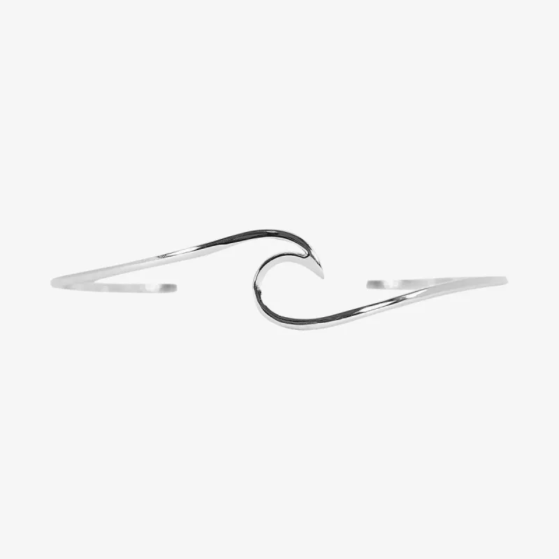 Silver Wave Cuff Bracelet sold by Pura Vida