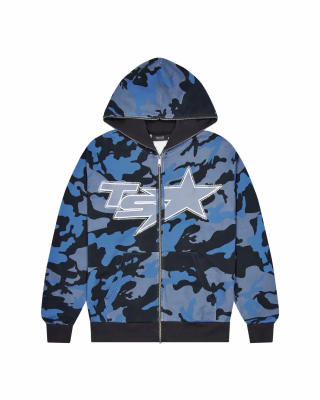 【日本未上陸】Trapstar TSスターカモフーディーブルー TS Star Camo Hoodie - Blue | Parallel