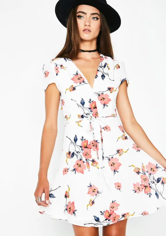 Fresh Picked Flowers Wrap Dress sold by Dolls Kill