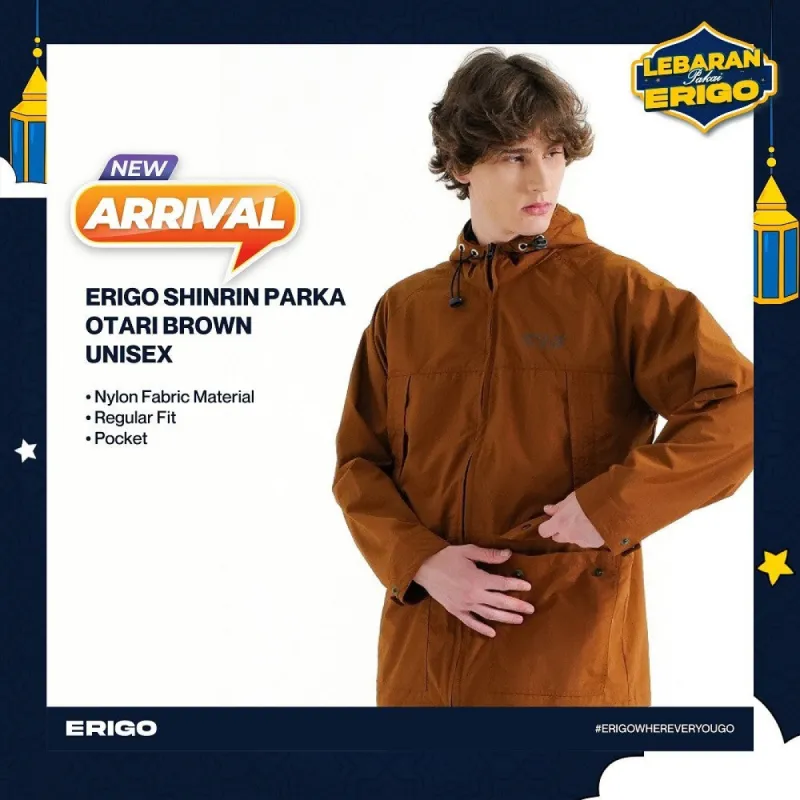 Erigo Shinrin Parka Jacket Otari Brown Unisex sold by Erigo