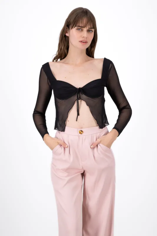 Top Mesh Manga Larga Abertura sold by Shasa