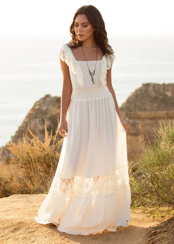 Dawn Dress in Cream sold by Joyfolie