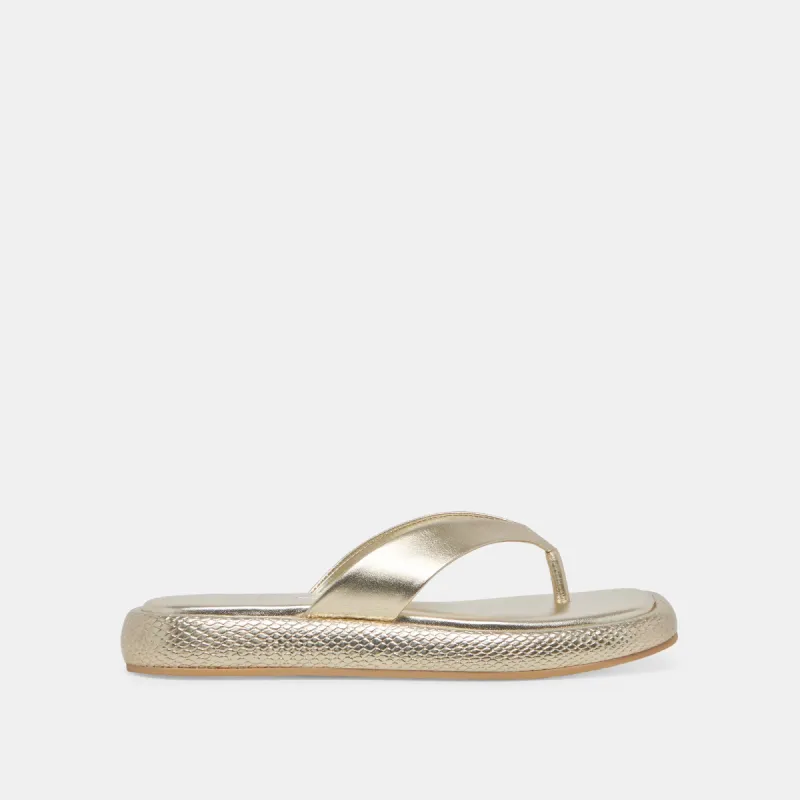 ADIN SANDALS PLATINUM DISTRESSED LEATHER sold by Dolce Vita