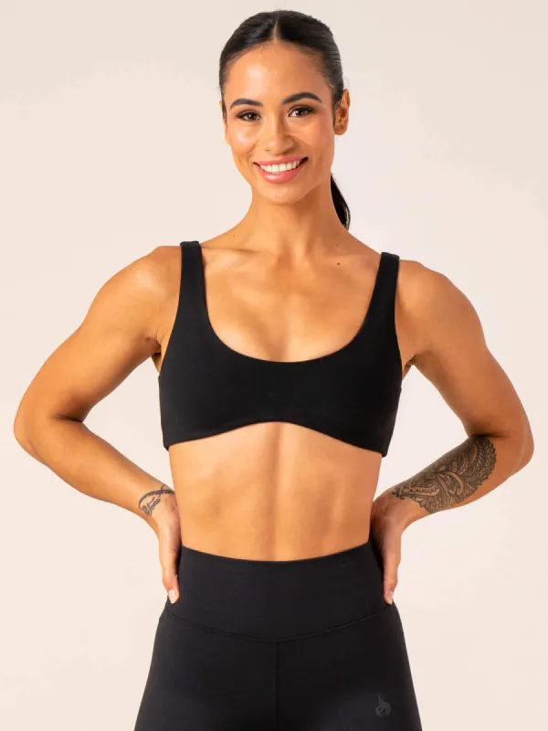 Unstoppable Lounge Bra - Black sold by Ryderwear