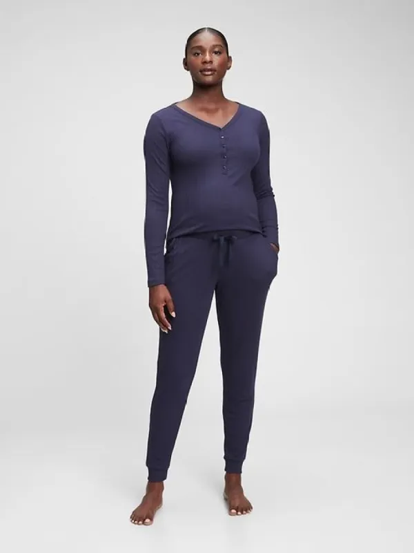 Maternity Henley Knit Sleep Set sold by GAP